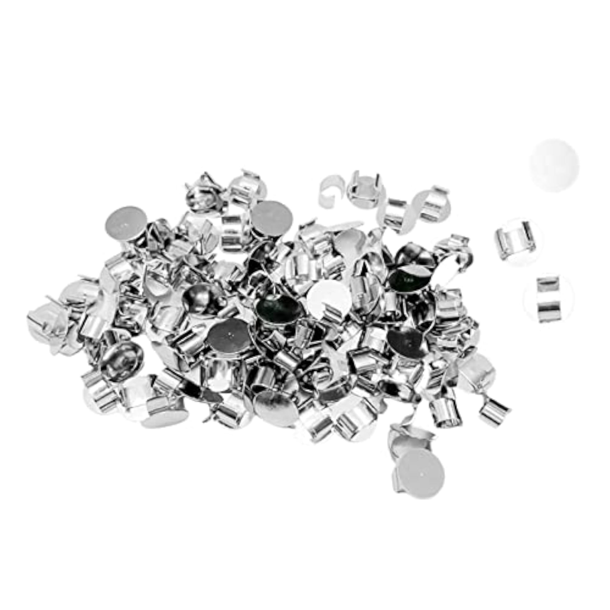 3x100 Pieces Silver Hair Clip Base for DIY Projects